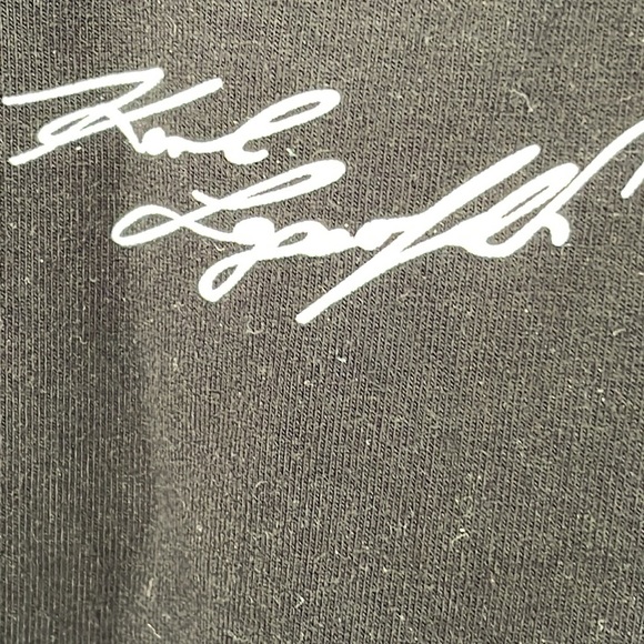 Karl Lagerfeld, Gold Tone Sunglasses on Black long sleeve Top, Size PSmall - Picture 4 of 9